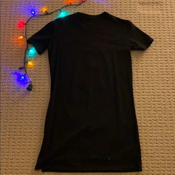 Black Graphic T-Shirt Dress - Picture 2 of 2